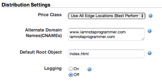 Distribution Settings