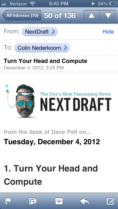 Nextdraft in Mail.app